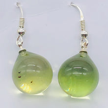 Load image into Gallery viewer, Amber Round Sterling Silver Earrings| 1 1/4&quot; Long | Green | 1 Pait |
