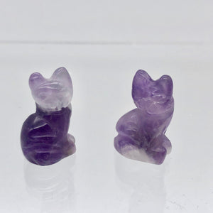Adorable! Amethyst Sitting Carved Cat Figurine | 21x14x10mm | Purple - PremiumBead Alternate Image 10
