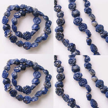 Load image into Gallery viewer, 12 Hand Carved Blue Sodalite Rose Beads 10180AHS - PremiumBead Primary Image 1
