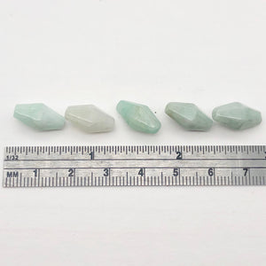 5 Lantern Cut AAA Jadeite 14x7mm Faceted Beads for Jewelry Making - PremiumBead Alternate Image 3