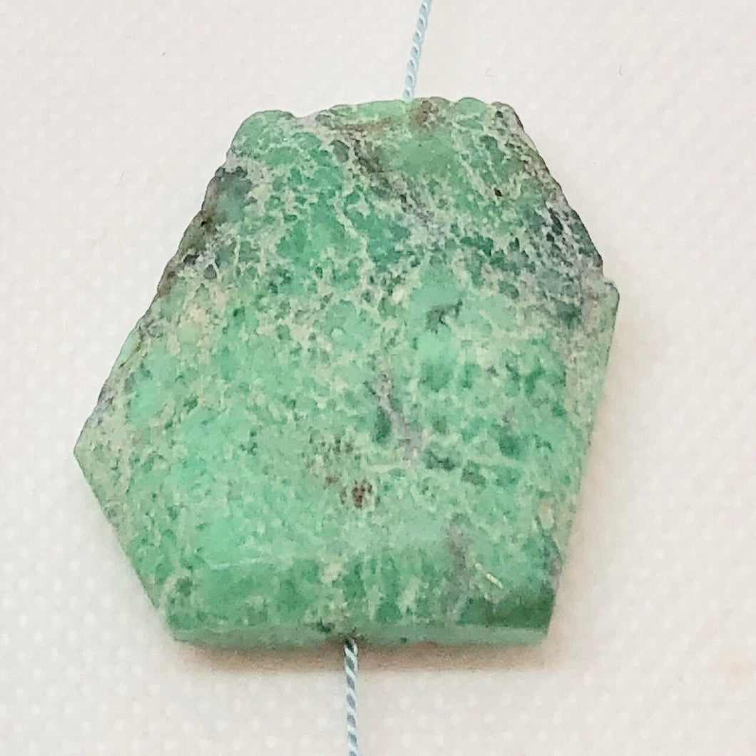 75cts Faceted Chrysoprase Nugget Bead Huge 10134A - PremiumBead Primary Image 1
