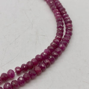 8 Natural Ruby 4.5to4.9x3.5to3mm Faceted Roundel Beads | Red | 6+cts | - PremiumBead Alternate Image 6