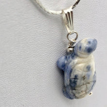 Load image into Gallery viewer, Charming! Unique Sodalite Turtle &amp; Silver Pendant - PremiumBead Alternate Image 3

