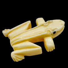 Load image into Gallery viewer, Happy Leaping Pendant Frog | 35x23x7mm | White | 1 Bead |
