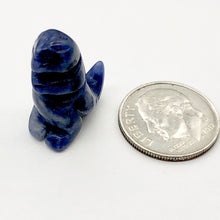 Load image into Gallery viewer, Hand Carved Sodalite Tyrannosaurus Rex Figurine | 20x15x7mm | Blue White
