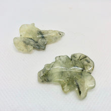 Load image into Gallery viewer, Carved 2 Green W/Dendrites Prehnite Leaf Beads 10532E - PremiumBead Alternate Image 2
