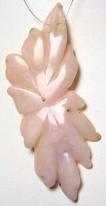 70cts Exquistly Hand Carved Pink Peruvian Opal Flower Bead 10369BQ - PremiumBead Alternate Image 3