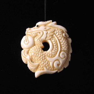 Fierce Dragon - intricate Hand Carved Pendant Bead 10284 - PremiumBead Alternate Image 2