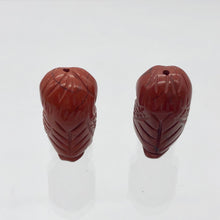 Load image into Gallery viewer, 2 Wisdom Carved Brecciated Jasper Owl Beads | 21x11.5x9mm | Red/Brown - PremiumBead Alternate Image 8
