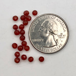 20 Luscious! Faceted 3mm Natural Carnelian Agate Beads - PremiumBead Alternate Image 2