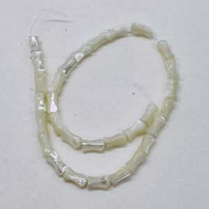 60 Tulips Hand Carved 7x4mm Mother of Pearl Shell Strand 102113
