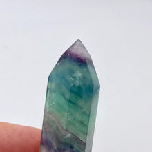 Load image into Gallery viewer, Fluorite Rainbow Crystal with Natural End |2.75x.88x.5&quot;|Green Blue Purple| 1444Q - PremiumBead Alternate Image 8
