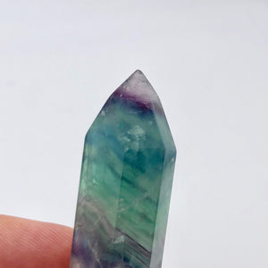 Fluorite Rainbow Crystal with Natural End |2.75x.88x.5"|Green Blue Purple| 1444Q - PremiumBead Alternate Image 8