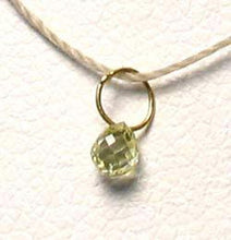 Load image into Gallery viewer, 1 Natural Canary 3x2.5x2mm Diamond 18K Gold Pendant .22cts 8798M - PremiumBead Alternate Image 2
