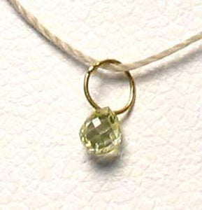 1 Natural Canary 3x2.5x2mm Diamond 18K Gold Pendant .22cts 8798M - PremiumBead Alternate Image 2