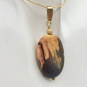Ancient Forests Mookaite 30x20mm Oval 14k Gold Filled Pendant, 2 inches 506765B - PremiumBead Alternate Image 5