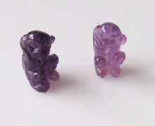 Load image into Gallery viewer, Swingin 2 Carved Amethyst Monkey Beads | 20.5x12x11mm | Purple - PremiumBead Alternate Image 2
