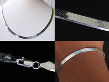 Load image into Gallery viewer, Sleek! Silver 4mm Herringbone Chain 22&quot; Necklace 10004H - PremiumBead Primary Image 1
