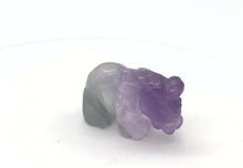Load and play video in Gallery viewer, Wild Hand Carved Amethyst Elephant Beads | 22.5x21x10mm | Purple
