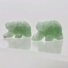 Load image into Gallery viewer, Roar Hand Carved Natural Aventurine Bear Figurine | 13x18x7mm | Green
