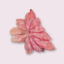 Load image into Gallery viewer, 140ct Peruvian Opal Flower Pendant Bead | 85x70x5 | Pink Black | 1 Bead |
