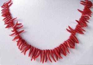 Rare Natural Coral 'Corno' Briolette Bead Strand 110514 - PremiumBead Alternate Image 2