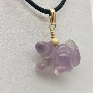Amethyst Squirrel Pendant Necklace | Semi Precious Stone Jewelry | 14k Pendant - PremiumBead Alternate Image 7