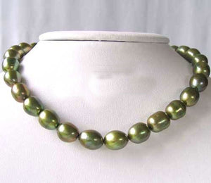 6 Sage Green 8.5-10x13mm Freshwater Pearl Beads 10133 - PremiumBead Primary Image 1