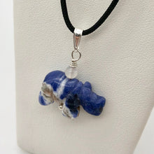 Load image into Gallery viewer, Sodalite Hand Carved Rhinoceros Pendant with 14Kgf Findings 510812 - PremiumBead Alternate Image 7
