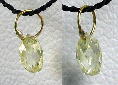 0.26cts Natural Canary Diamond & 18K Gold Pendant 6568N - PremiumBead Primary Image 1