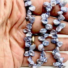 Load image into Gallery viewer, Baby blue Keishi FW Pearl Strand | 9x6x3 to 7x7x4mm |Blue | Keishi | 86 pearls | - PremiumBead Alternate Image 6
