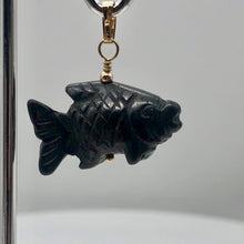 Load image into Gallery viewer, Hematite Koi Fish Pendant Necklace | Semi Precious Stone Jewelry | 14kgf Pendant - PremiumBead Alternate Image 5
