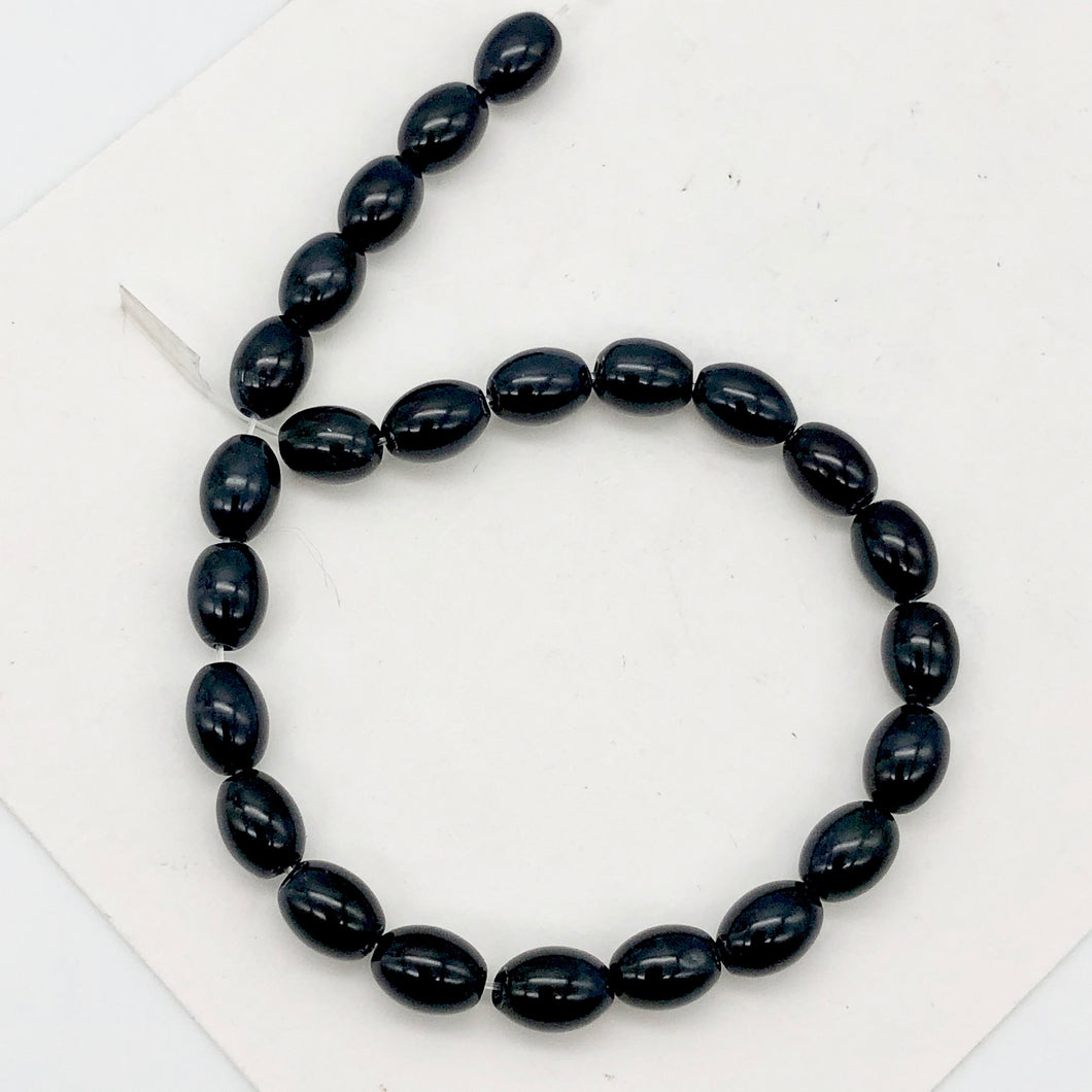 Dark Blue/Black Tigereye 8x6mm bead 8 inch strand | 23 beads | - PremiumBead Primary Image 1