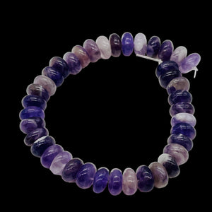 Twilight Natural Amethyst Roundel Bead 1/2 Strand (38 Beads) 9414HS