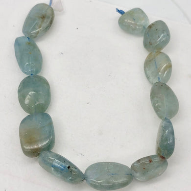 Natural Aquamarine Pebble Bead 8