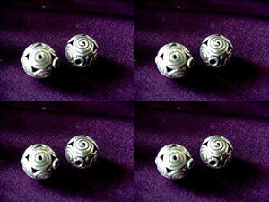 2 Hand Made Sterling Silver Celtic Life Spiral Triskillion Beads 001718 - PremiumBead Primary Image 1