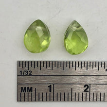 Load image into Gallery viewer, Peridot Faceted Briolette Beads Matched Pair | 2.4 cts each | Green | 9x6x5mm | - PremiumBead Alternate Image 6
