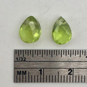 Peridot Faceted Briolette Beads Matched Pair | 2.4 cts each | Green | 9x6x5mm | - PremiumBead Alternate Image 6