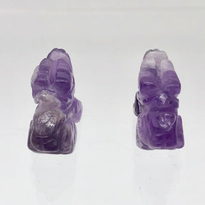 Powerful 2 Amethyst Carved Winged Dragon Beads | 21x14x9mm | Purple - PremiumBead Alternate Image 10