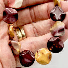 Load image into Gallery viewer, So Sexy! Wavy Disc Mookaite 16x5mm Bead Strand!! - PremiumBead Alternate Image 8
