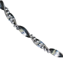 Load image into Gallery viewer, 8&quot; Silver Bead Herringbone Twist Chain Bracelet! 10027E
