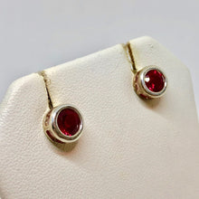 Load image into Gallery viewer, July! 7mm Lab Rubies &amp; Sterling Silver Earrings 9780Gb - PremiumBead Alternate Image 5
