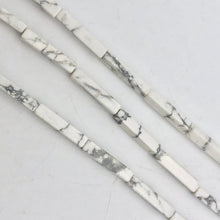 Load image into Gallery viewer, White and Grey Howlite 20x4x4mm Rectangular Bead Strand - PremiumBead Primary Image 1
