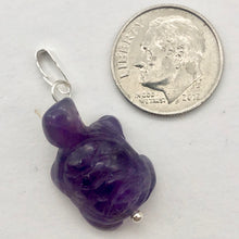 Load image into Gallery viewer, Amethyst Turtle Pendant Necklace | Semi Precious Stone Jewelry | Silver Pendant - PremiumBead Alternate Image 5
