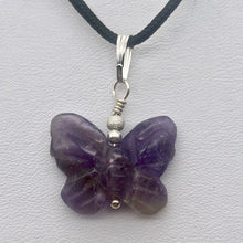 Load image into Gallery viewer, Flutter Carved Amethyst Butterfly Sterling Silver Pendant | 1 1/4&quot; Long| Purple| - PremiumBead Alternate Image 5

