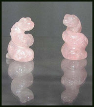 Load image into Gallery viewer, Charmer Carved Rose Quartz Snake Beads | 20x11x7mm | Pink - PremiumBead Primary Image 1
