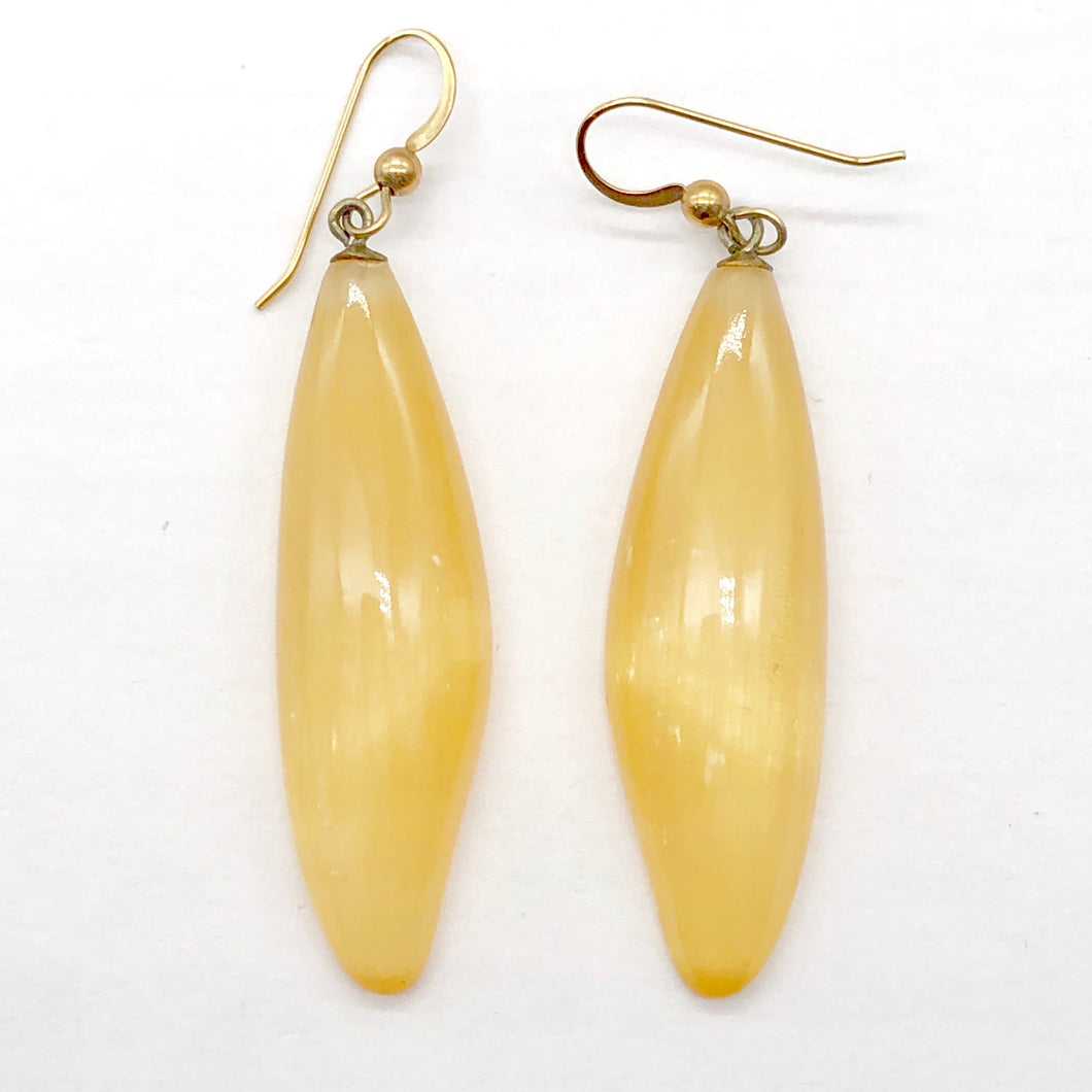 Moonstone 14K Gold Filled Dangle Earrings | 2 1/2