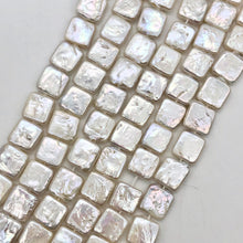 Load image into Gallery viewer, Beautiful White 11x11x4mm Square Coin FW Pearl 16&quot; strand - PremiumBead Alternate Image 3
