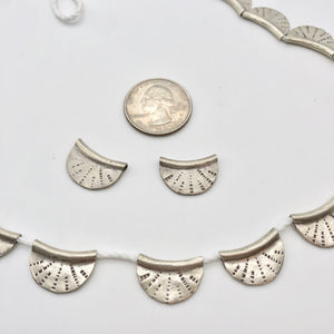 Amazing Thai Hill Tribe Fine Silver Fan Beads 4033 - PremiumBead Alternate Image 2
