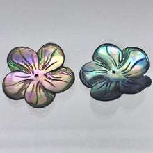Load image into Gallery viewer, Shimmering Abalone Flower/Plumeria Pendant Beads | 2 Beads | 28x27x3mm | 10609 - PremiumBead Alternate Image 2
